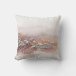 Almofada Blush Terracota Dourado Impasto 3D Moderno