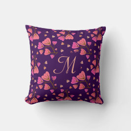 Almofada Blushing Petals Floral Throw Pillow