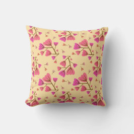 Almofada Blushing Petals Floral Throw Pillow
