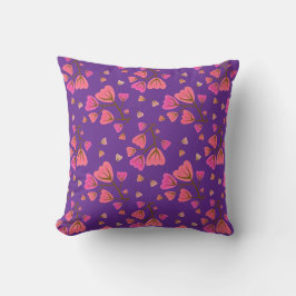 Almofada Blushing Petals Floral Throw Pillow
