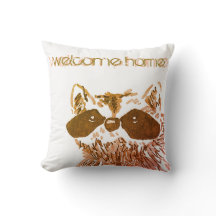 Boas-vindas ao Home Woodland Dourada Raccoon