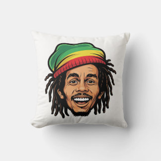 Almofada Bob Marley Cartoon Inspirado Dreadlock Rasta