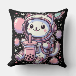 Almofada Boba Chá De Gato Em Astronauta Espacial Anime