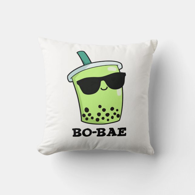 Almofada BoBae Funny Boba Tea Pun (Frente)