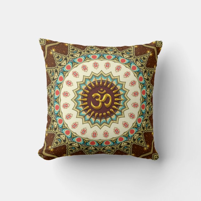 Almofada Boêmian OM Mandala Cushion / Travesseiro (Frente)