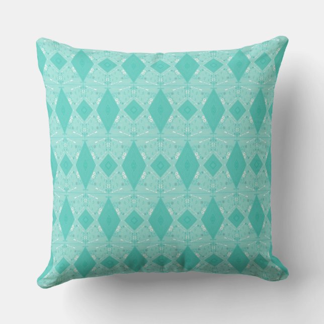 Almofada Bohemian Chintz Illustration Micro Spearmint (Verso)