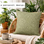Almofada Bohemian green pattern<br><div class="desc">Bohemian green pattern</div>