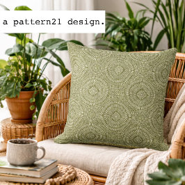 Almofada Bohemian green pattern
