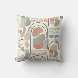 Almofada Boho Abstract Organic Shape Pillow - Earthy Terrac
