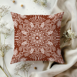 Almofada Boho Barkley Mandala Russet Red