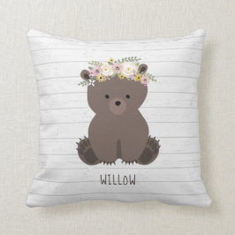 Almofada Boho Bear Cinza Wood