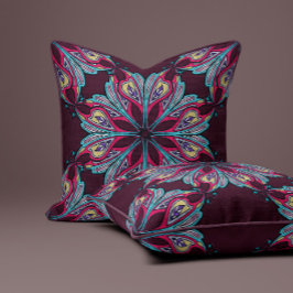 Almofada Boho Bloom in Burgundy