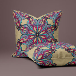 Almofada Boho Bloom in Warm Gold