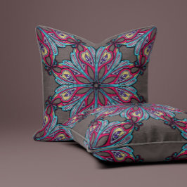 Almofada Boho Bloom in Warm Greige