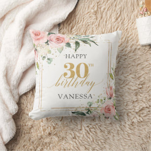 Almofada Boho Blush - aniversário de 30 anos de eucalipto f