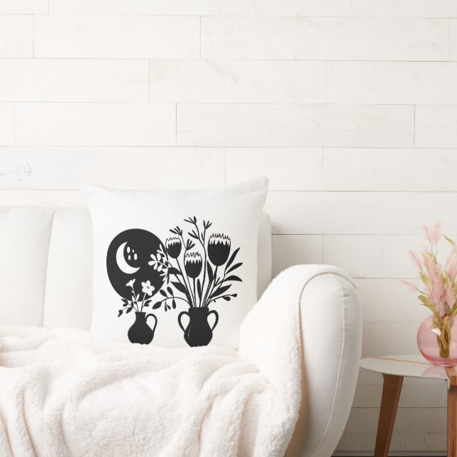 Almofada Boho bohemian floral sun moon (Sofá)