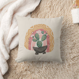 Almofada Boho Cactus Rainbow: Vibes Vibrantes Do Deserto