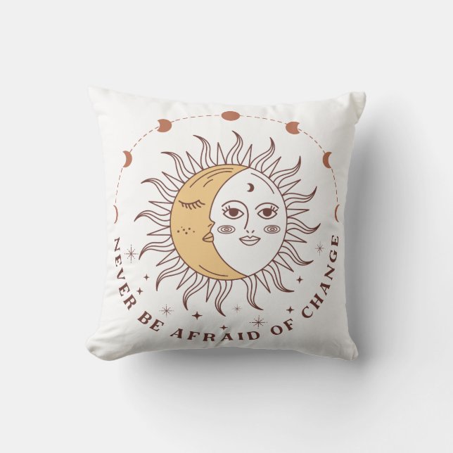 Almofada Boho Celestial Sun E Lua (Frente)