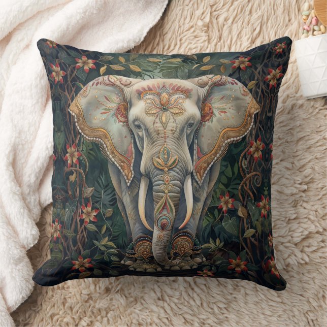 Almofada Boho Chic Elephant Bohemian Home Decor (Cobertor)