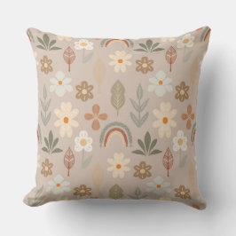 Almofada Boho Chic Floral Earthtone 