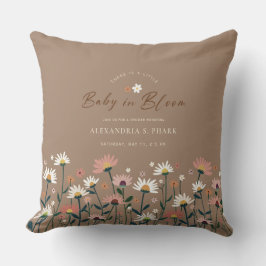 Almofada Boho Chic Modern Wildflower Baby in Bloom Chá