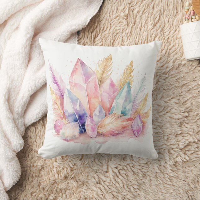Almofada Boho Chic Quartzo Cristal Pastel (Cobertor)