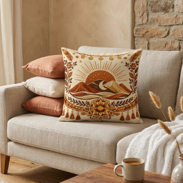 Almofada Boho Chic Sol & Montanha