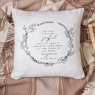Almofada Boho Christian Bíblia Verse Wildflower