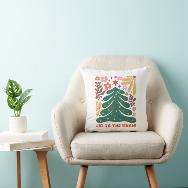 Almofada Boho Christmas Joy to the World (Cadeira)