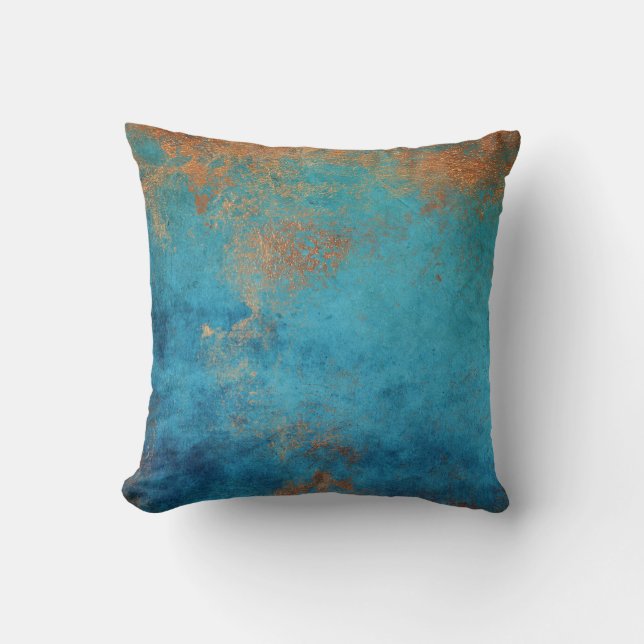 Almofada Boho Copper Blue Rustic (Frente)