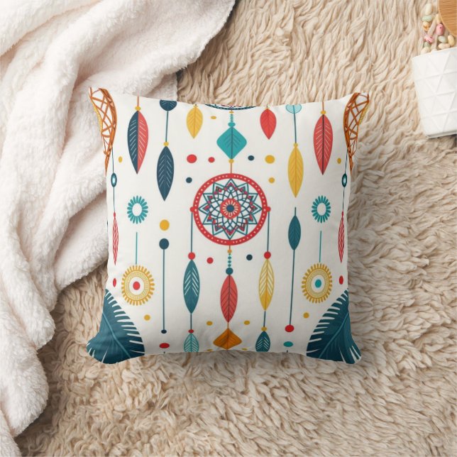 Almofada Boho Dreamcatcher Pattern Throw Pillow (Cobertor)