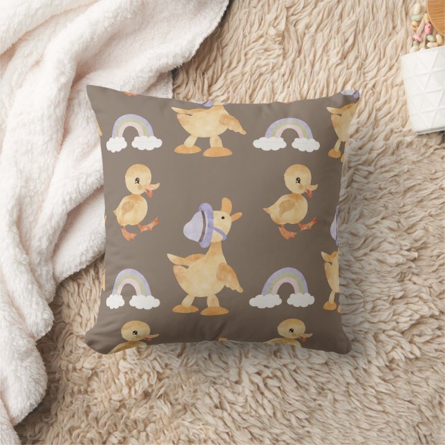 Almofada Boho em Neutros: Enfermeiro de Patos Bebês (Cobertor)