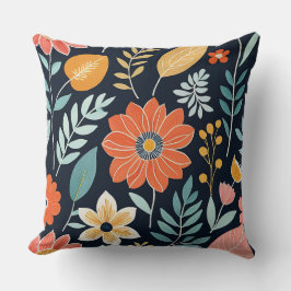 Almofada Boho floral colorido