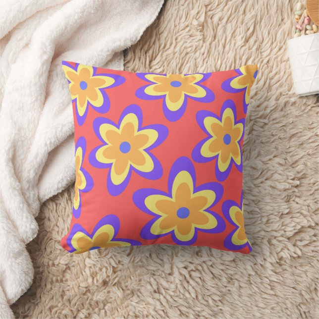 Almofada Boho Floral - Padrão Colorido (Cobertor)