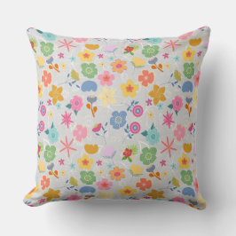 Almofada Boho Flowers Padrão B01.w LGrey BG