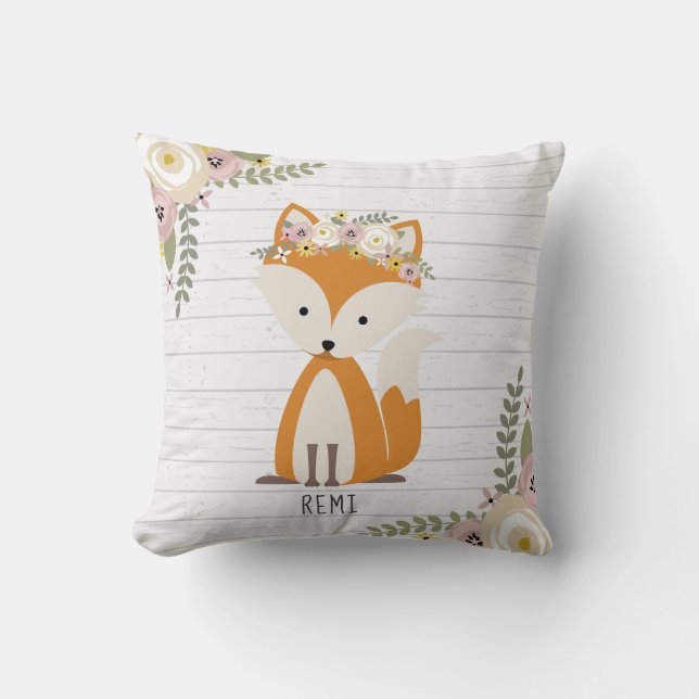 Almofada Boho Fox Cinza Wood (Frente)
