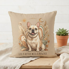 Almofada Boho French Bulldog Sol e Lua
