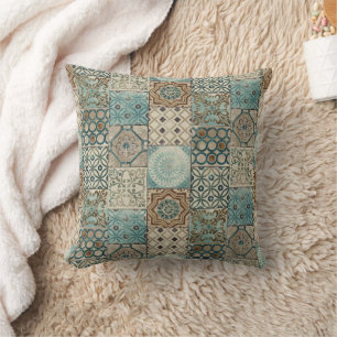 Almofada Boho Geométrico Andalusiano Estilo marroquino