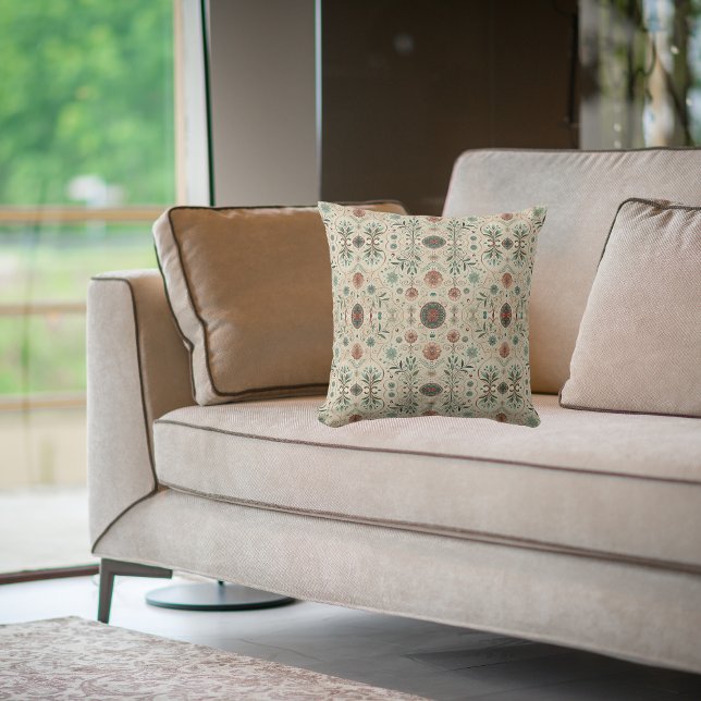 Almofada Boho Herb Pattern (Criador carregado)