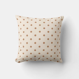 Almofada Boho Modern Polka Dot Neutral Earthy Tan Beige