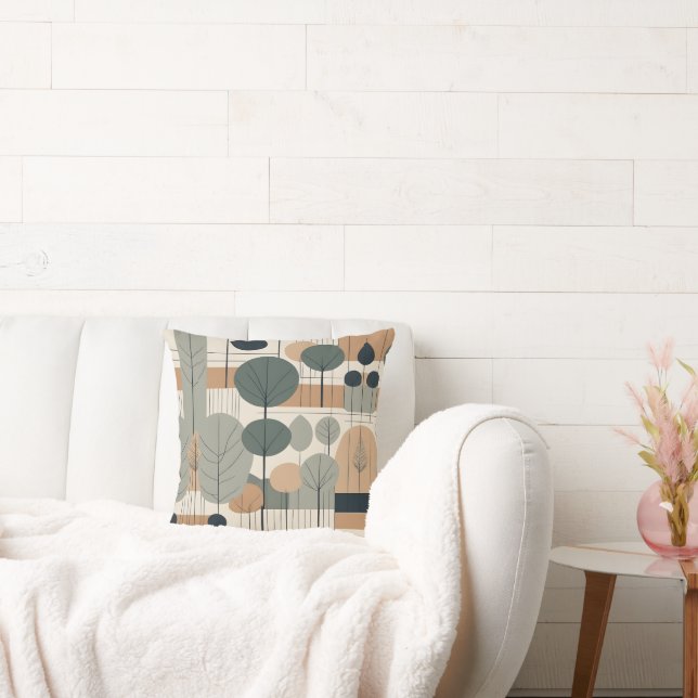 Almofada Boho Moderno com Árvores (Sofá)