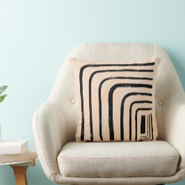 Almofada Boho mudo preto neatral e creme feminino