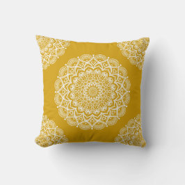 Almofada Boho Mustard Yellow Mandala