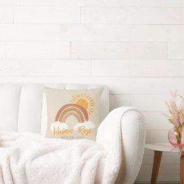 Almofada Boho neutro - Arco-Íris Bebê Aniversário Decor
