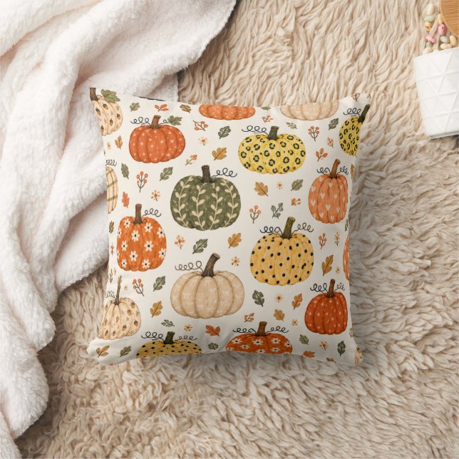 Almofada Boho Outono Abóbora (Cobertor)