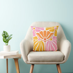 Almofada Boho Retro Padrão Floral
