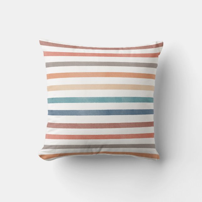 Almofada Boho Retro Stripes Travesseiro decorativo Padrão (Frente)