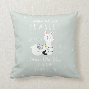 Almofada Boho Stars Llama Blue Boy Nursert