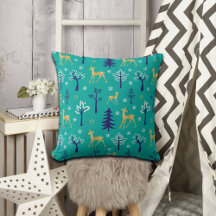 Boho Trees Dourados Deers Moderno
