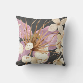 Almofada Boho Tropical Floral Lilac & Cream